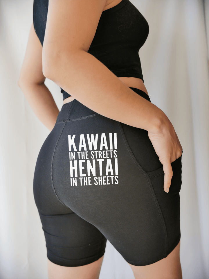 PixelThat Biker Shorts Kawaii In The Streets Biker Shorts