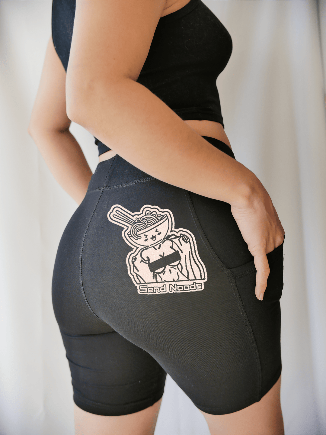 PixelThat Biker Shorts Send Noods Biker Shorts