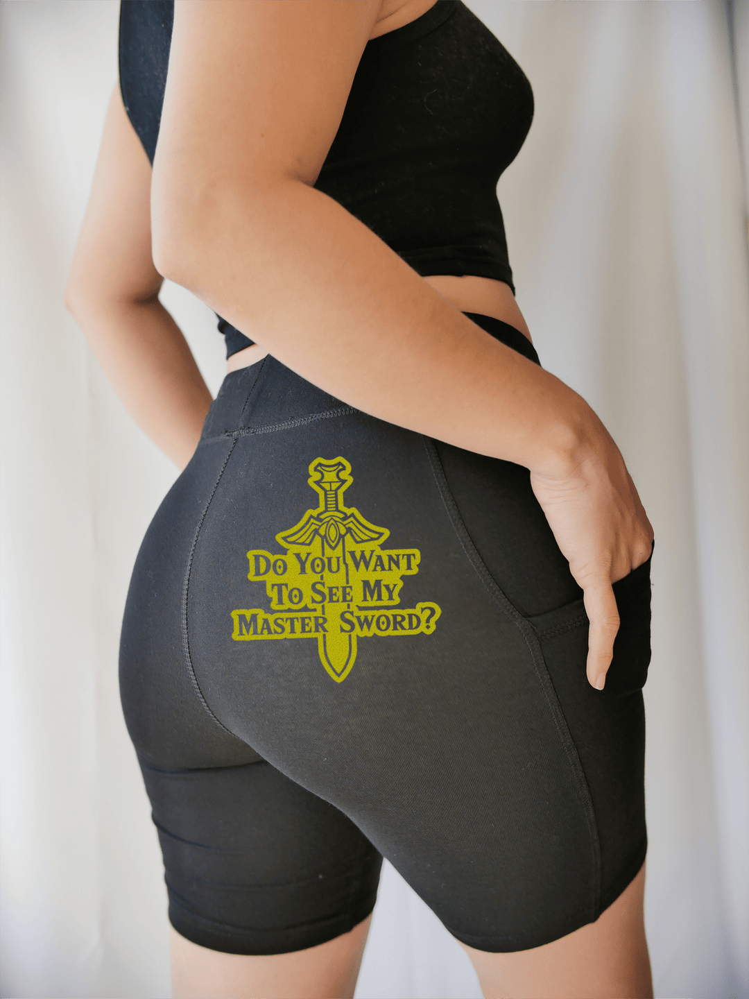 PixelThat Biker Shorts Want To See My Master Sword? Biker Shorts