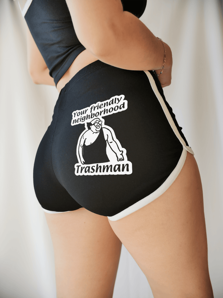 PixelThat Dolphin Shorts Black / S Friendly Neighborhood Trashman Dolphin Shorts