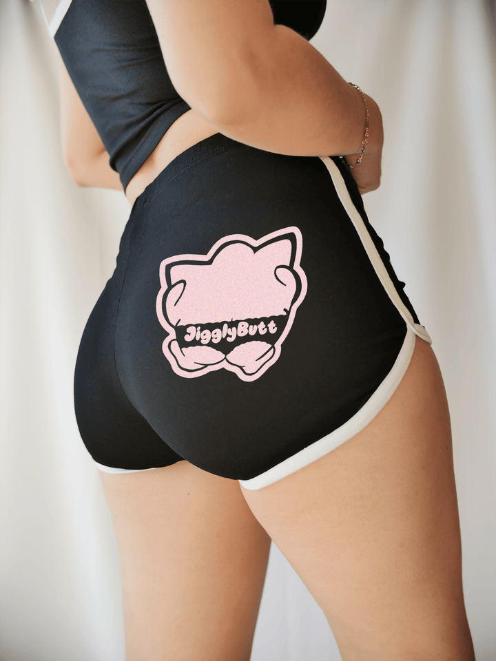 PixelThat Dolphin Shorts Black / S JigglyBUTT Dolphin Shorts