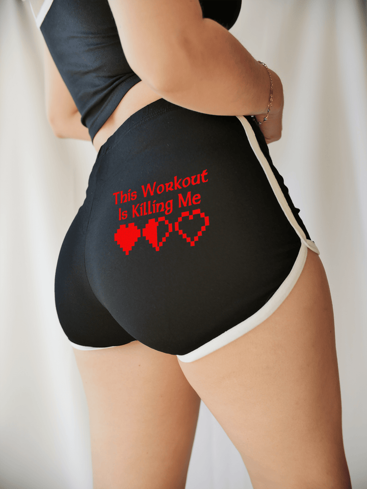 PixelThat Dolphin Shorts Black / S This Workout Is Killing Me Dolphin Shorts
