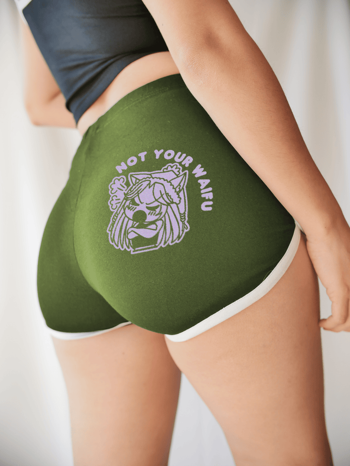 PixelThat Dolphin Shorts Olive / S Not Your Waifu Dolphin Shorts