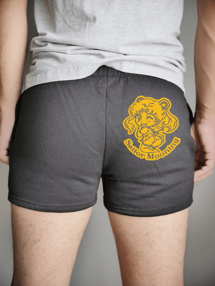 PixelThat Punderwear Shorts Black / S / Back Sailor Mooning Men's Gym Shorts