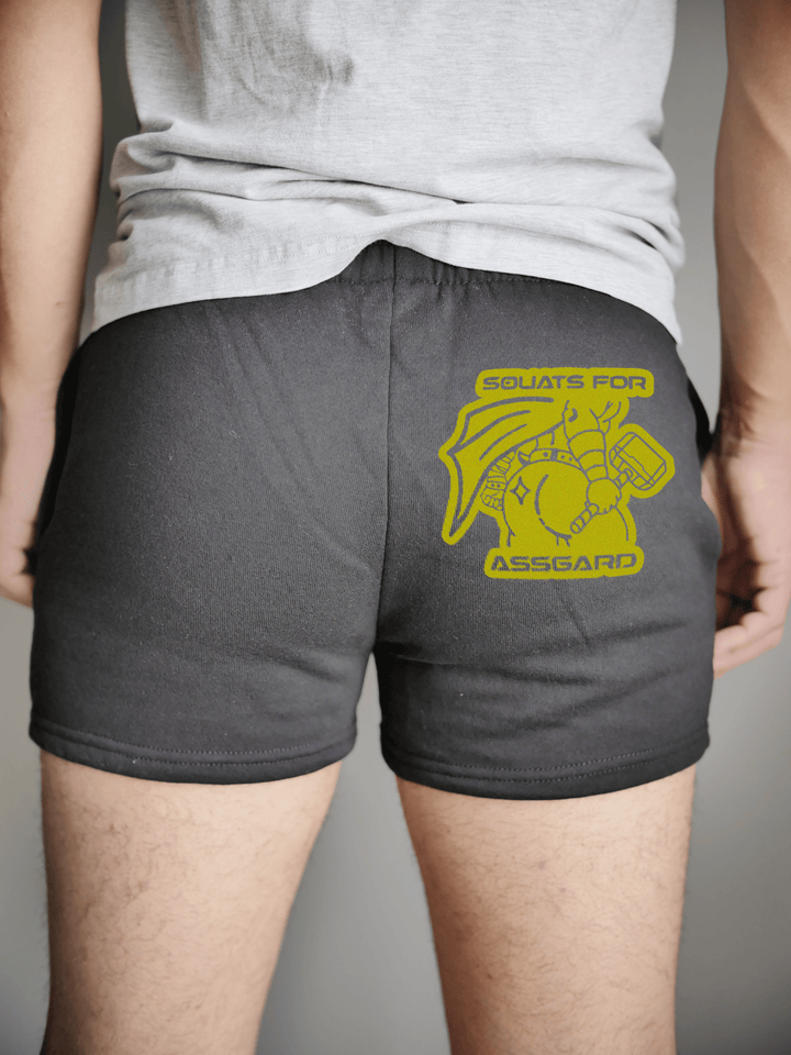 PixelThat Punderwear Shorts Black / S / Back Squats For ASSgard Men's Gym Shorts