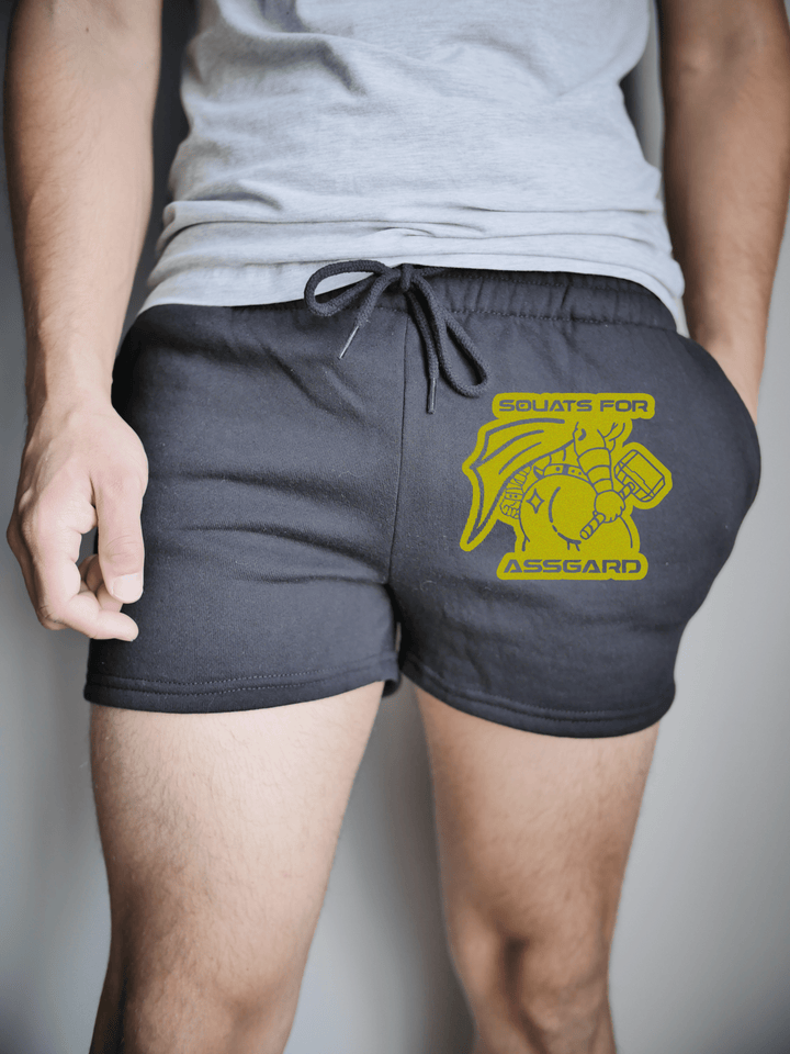 PixelThat Punderwear Shorts Black / S / Front Squats For ASSgard Men's Gym Shorts